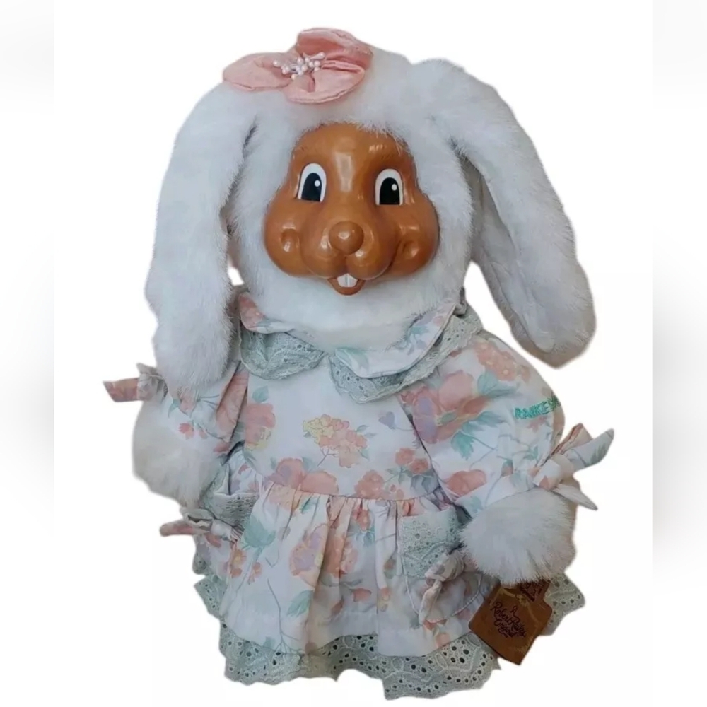 Robert Raikes Collectible Bears Buttercup Hand Carve Wood Face Home Decor